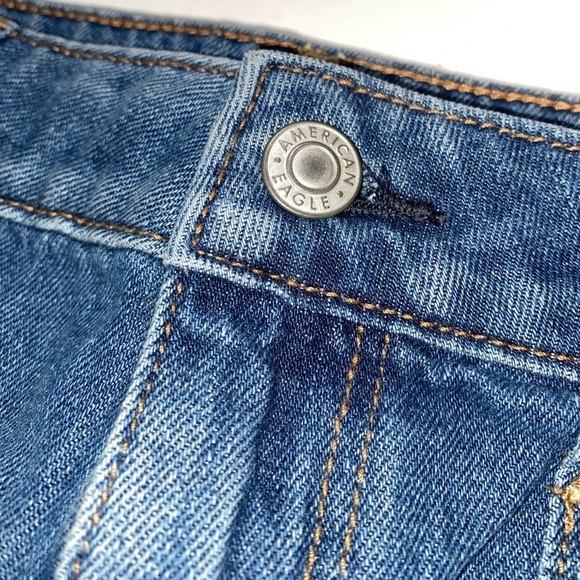 American Eagle Hi Rise Festival Mini Skirt Denim with Cargo Pockets Medium Wash - Picture 7 of 8